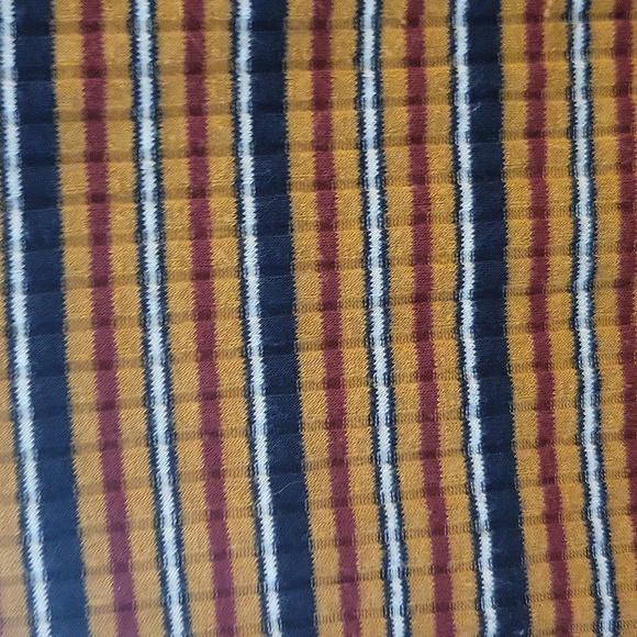 Vintage! Bohemian Striped Multicolor Crop Top With Button Detail - Picture 3 of 3